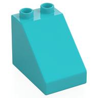 Duplo Brick 3 x 2 x 2 Slope (Medium Azure)