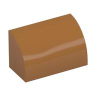 Brick Curved 1 x 2 x 1 No Studs (Medium Nougat)