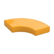 Tile 2 x 2 Curved, Macaroni (Bright Light Orange)