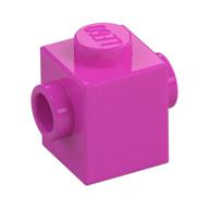 Brick Special 1 x 1 with Studs on 2 Sides (Dark Pink)