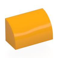 Brick Curved 1 x 2 x 1 No Studs (Bright Light Orange)