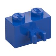 Brick Special 1 x 2 with Vertical Clip [Open O Clip] (Blue)
