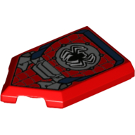 Tile Special 2 x 3 Pentagonal with Spider-Man Logo Print (Red)