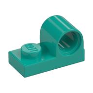 Plate Special 1 x 2 with Pin Hole on Top (Dark Turquoise)