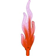 Wave / Flame Rounded Large with Marbled Opal Trans-Medium Reddish Violet Pattern (Trans-Neon Orange)