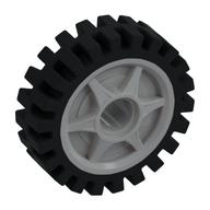 Wheel Rim 24 x 7 with Black Tyre (Light Bluish Gray)