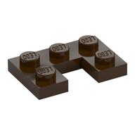 Plate 2 x 3 with 1 x 1 Cutout (Dark Brown)