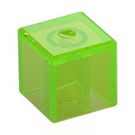 Minifig Head Special, Cube [Plain] (Trans-Bright Green)