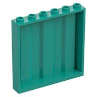 Panel 1 x 6 x 5 [Vertical Corrugated] (Dark Turquoise)