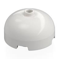 Brick Round 3 x 3 Dome with Center Stud (White)