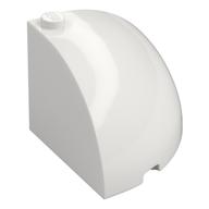 Brick Round Corner 4 x 4 x 3 Quarter Dome Top (White)