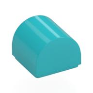 Brick Curved 1 x 1 x 2/3 Double Curved Top, No Studs (Medium Azure)
