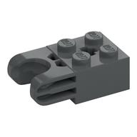 Technic Brick Special 2 x 2 with Ball Socket Wide and Axle Hole, No Arm Holes (Dark Bluish Gray)