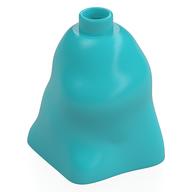 Duplo Brick 2 x 2 x 2 Bag Shaped [Plain] (Medium Azure)