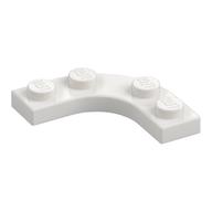 Plate Round Corner 3 x 3 with 2 x 2 Round Cutout (White)