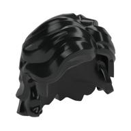 Hair Mid-Length Wavy with Center Part and Sidelocks (Black)