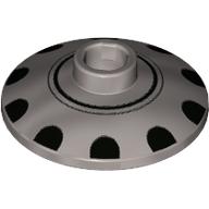 Dish 2 x 2 Inverted [Radar] with Hubcap Print (Metallic Silver)