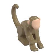 Animal, Monkey / Ape / Orangutan, One Arm Out with Light Nougat Face Pattern (Dark Tan)