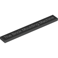Tile 1 x 8 With 'The Brick Moulding Machine' Print (Black)