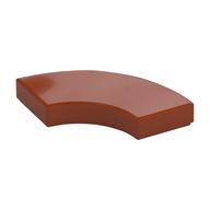 Tile 2 x 2 Curved, Macaroni (Dark Orange)