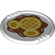Duplo Disk with Mickey Mouse Shaped Waffle Print (White)