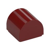 Brick Curved 1 x 1 x 2/3 Double Curved Top, No Studs (Dark Red)