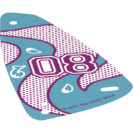 Sail, Triangular, Magenta Wave, '08' Print (Trans-Clear)