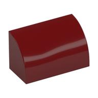 Brick Curved 1 x 2 x 1 No Studs (Dark Red)