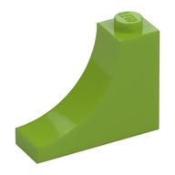 Brick Curved 1 x 3 x 2 Inverted [Inside Bow] (Lime)