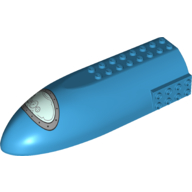 Aircraft Fuselage 6 x 13 x 3 with Window Print (Dark Azure)