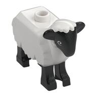 Animal, Sheep with White Wool Print (Black)