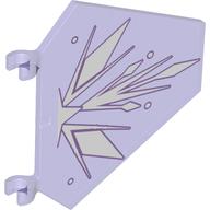Flag 5 x 6 Hexagonal with U Clips with Lavender/White Crystal Shapes Print (Trans-Purple)