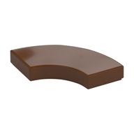 Tile 2 x 2 Curved, Macaroni (Reddish Brown)