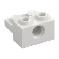 Technic Brick Special 1 x 2 with Pin Hole and 1 x 2 Plate (White)