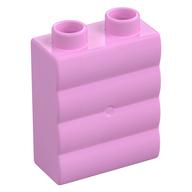 Duplo Brick 1 x 2 x 2 Log Effect (Bright Pink)