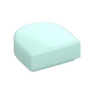 Tile Round 1 x 1 Half Circle (Light Aqua)