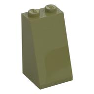 Brick Sloped 75° 2 x 2 x 3 [Solid Studs] (Olive Green)