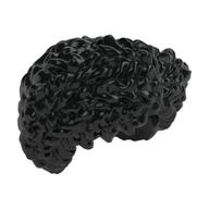 Hair Coiled, Parted (Black)