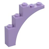 Brick Arch 1 x 5 x 4 [Continuous Bow, Raised Underside Cross Supports] (Lavender)