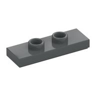 Plate Special 1 x 3 with 2 Studs with Groove and Inside Stud Holder (Jumper) (Dark Bluish Gray)