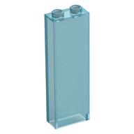 Brick 1 x 2 x 5 without Side Supports (Opal Trans-Light Blue)