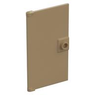 Door 1 x 4 x 6 Smooth with Chamfered Handle Plinth (Dark Tan)