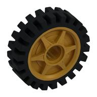 Wheel Rim 24 x 7 with Black Tyre (Pearl Gold)