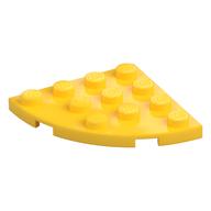 Plate Round Corner 4 x 4 (Yellow)