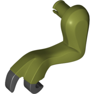 Animal Body Part, Dinosaur, Tyrannosaurus Rex Arm / Leg, Left, Small, Black Claws Print (Olive Green)