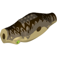 Animal Body Part, Dinosaur, Tyrannosaurus Rex Body with Dark Tan Top with Dark Brown Stripes Print (Tan)