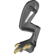 Animal Body Part, Dinosaur, Raptor Leg, Right, with Pin, Tan Claws (Dark Bluish Gray)
