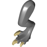 Animal Body Part, Dinosaur, Raptor Leg, Left, with Pin, Tan Claws (Dark Bluish Gray)