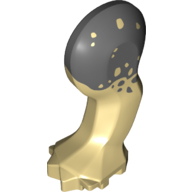 Animal Body Part, Dinosaur, Triceratops Leg, Left, Front, with Pin, Dark Bluish Grey Print (Tan)