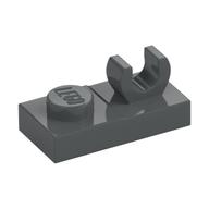 Plate Special 1 x 2, Top Clip [Open O] (Dark Bluish Gray)